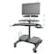 Kantek Mobile Height Adjustable Computer Workstations, LCD Monitor Mount Pole STS240 - alternate 1